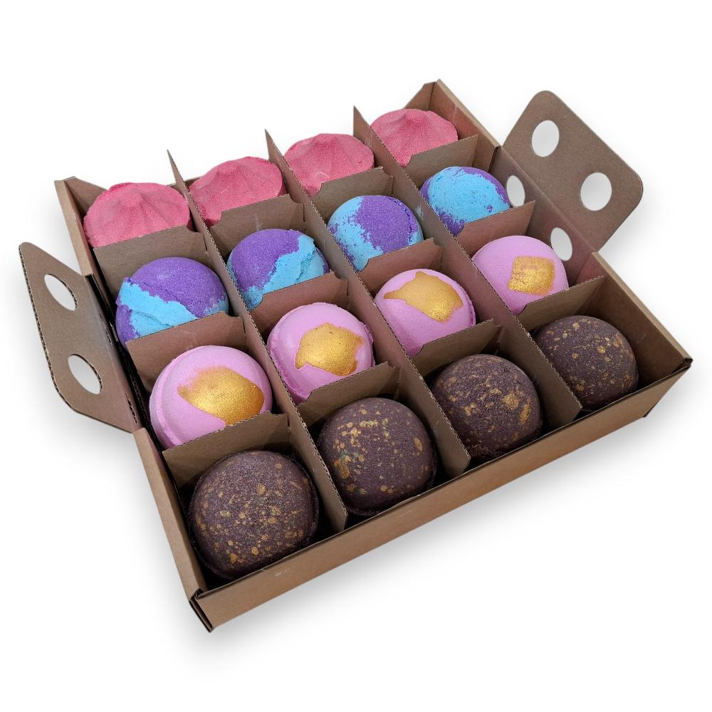 ancient wisdom 16x Jumbo Bath Bomb Discovery 4 of each Pack Dubai Amethyst Razzle Charlotte