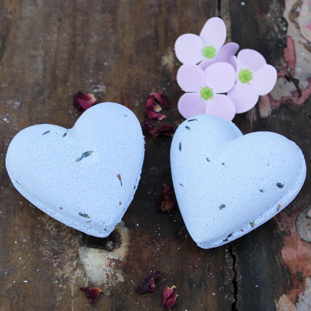 Ancient Wisdom 16x Love Heart Bath Bomb 70g - French Lavender