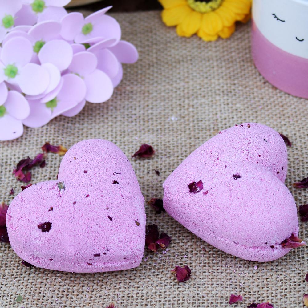 Ancient Wisdom 16x Love Heart Bath Bomb 70g - Ylang & Rose