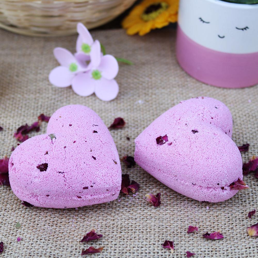 Ancient Wisdom 16x Love Heart Bath Bomb 70g - Ylang & Rose