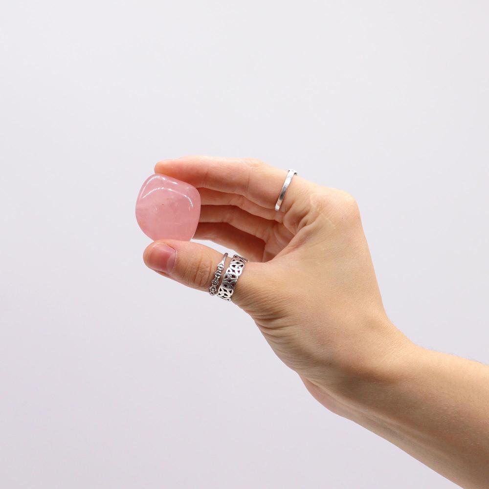 Ancient Wisdom 18x Pack Of 18 XL Tumble Stones - Rose Quartz
