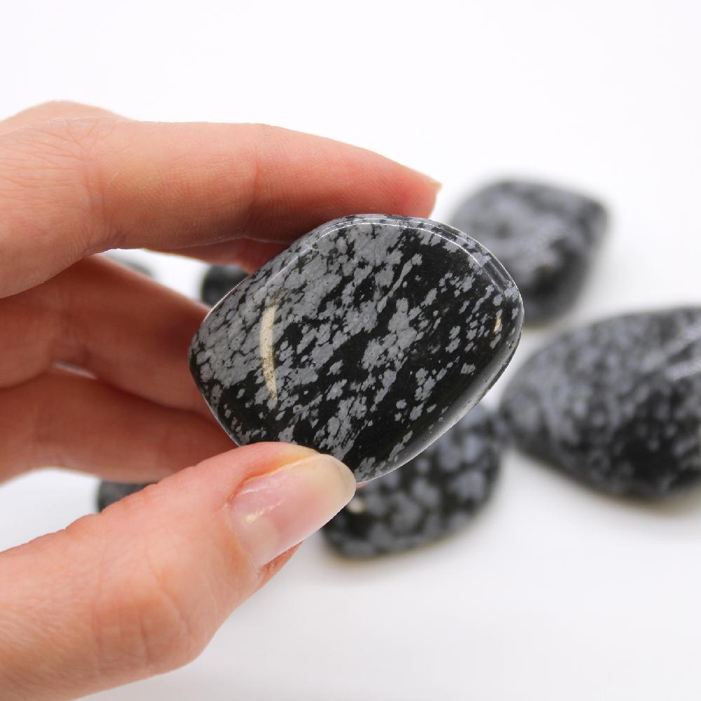 Ancient Wisdom 18x XL Tumble Stones - Obsidian Snowflake