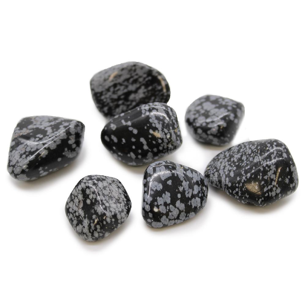 ancient wisdom 18x XL Tumble Stones - Obsidian Snowflake