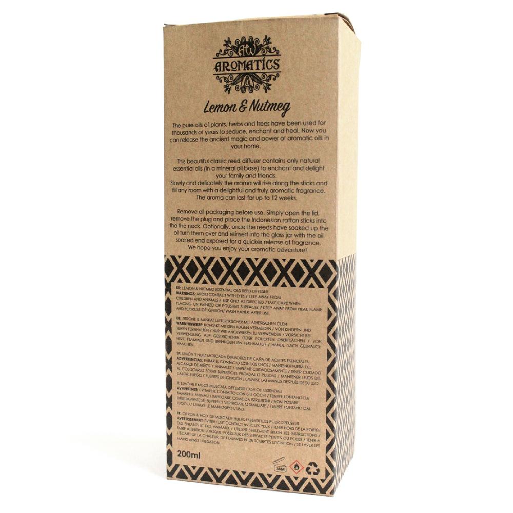 Ancient Wisdom 200ml Lemon & Nutmeg Essential Oil Reed Diffuser