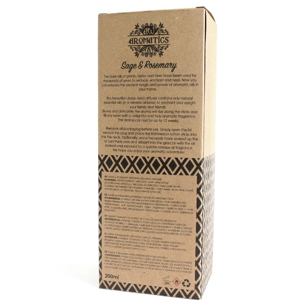 Ancient Wisdom 200ml Sage & Rosemary Essential Oil Reed Diffuser