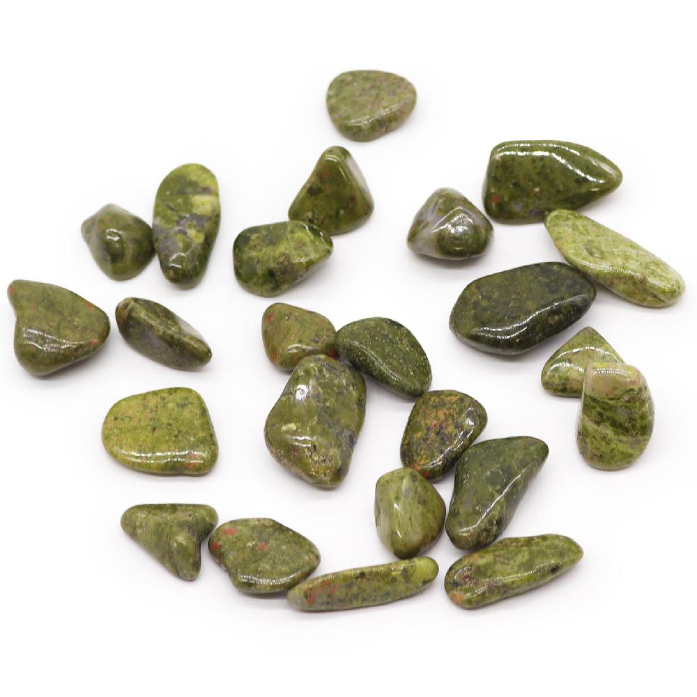 ancient wisdom 24x African Gemstone Epidote - Size 5 - 16mm (KG)
