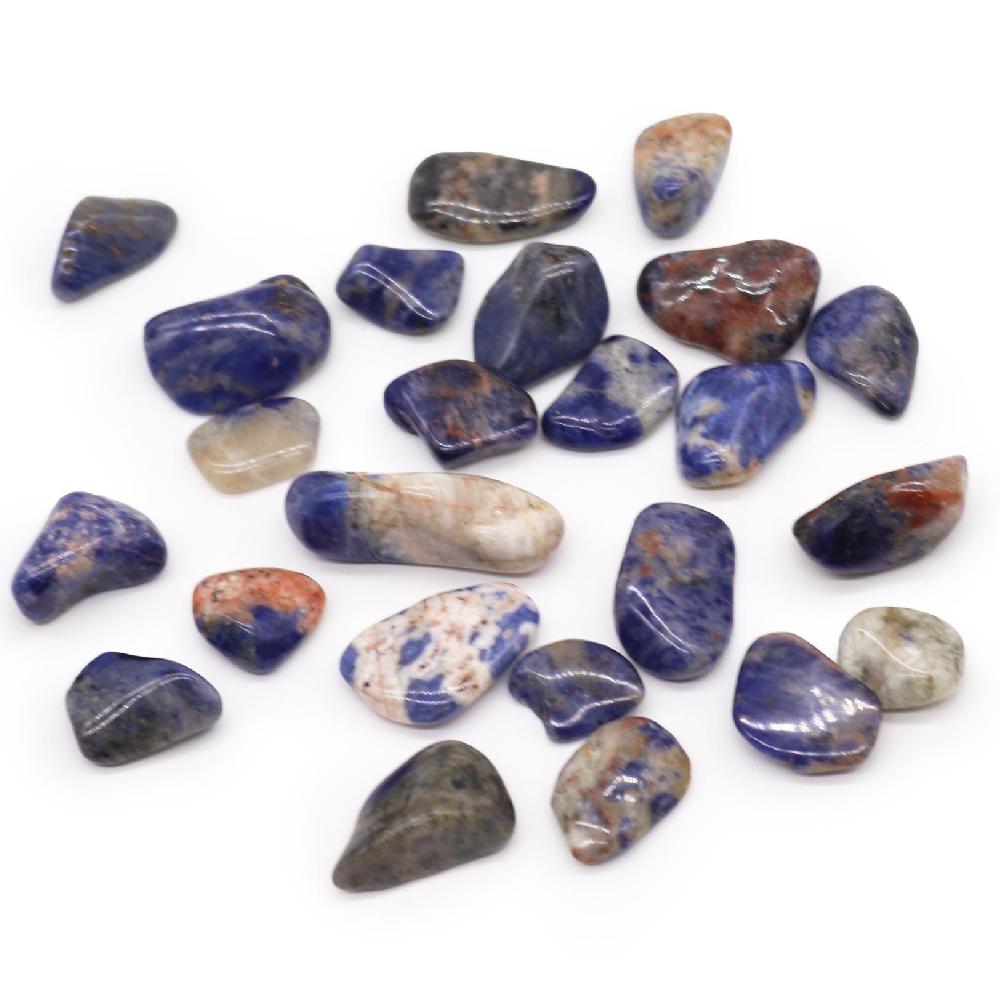 ancient wisdom 24x African Gemstone Sodalite - Spotted Blue - Size 5 - 16mm (KG)