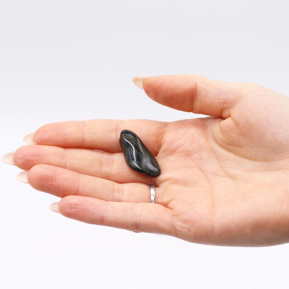 Ancient Wisdom 24x African Gemstone Tigers Eye - Blue - Size 5 - 16mm (KG)