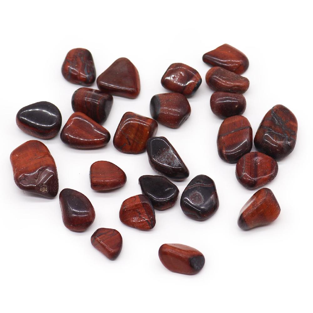 ancient wisdom 24x African Gemstone Tigers Eye - Red - Size 5 - 16mm (KG)