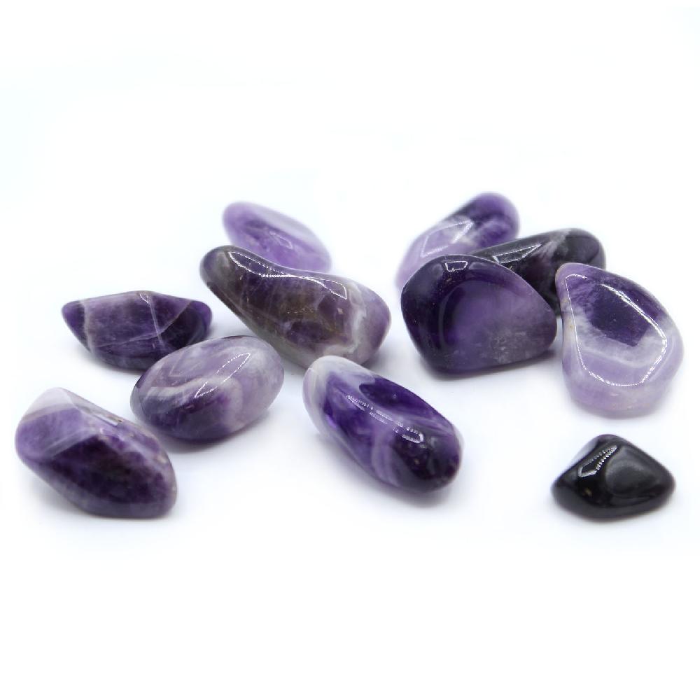 ancient wisdom 24x L Tumble Stone - Amethyst Banded Band A