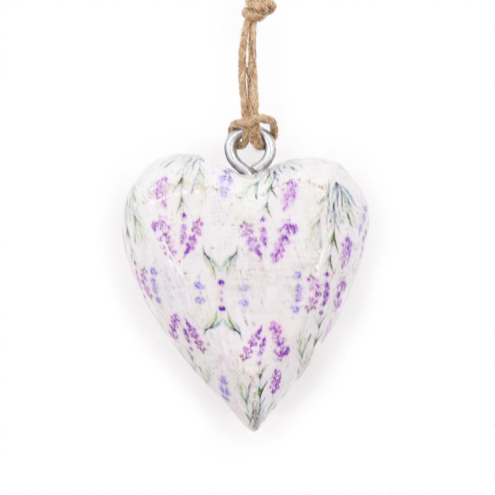 ancient wisdom 24x Lrg Decor Wood Hearts - Lavender (24)