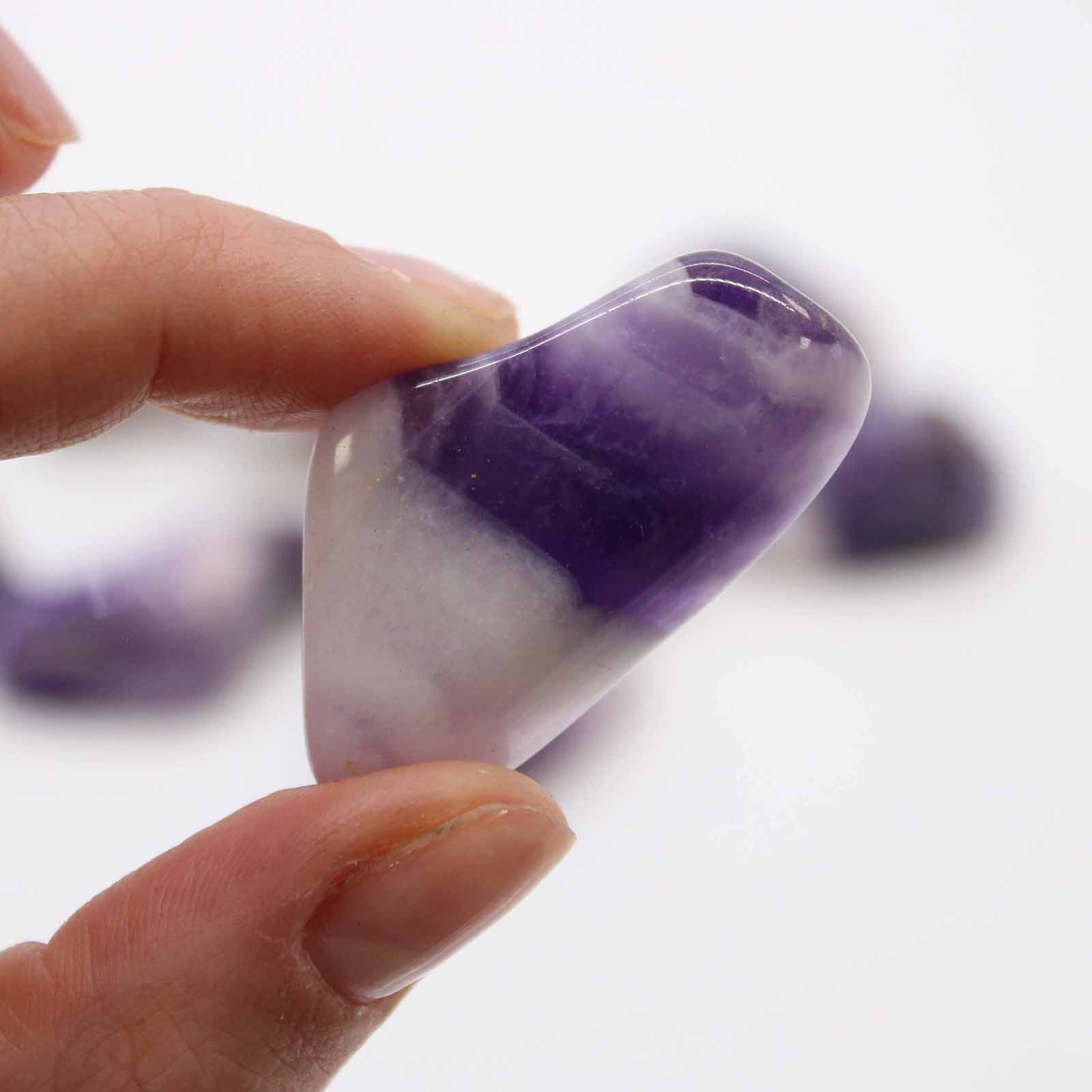 Ancient Wisdom 24x M Tumble Stone - Amethyst Banded (Grade B)