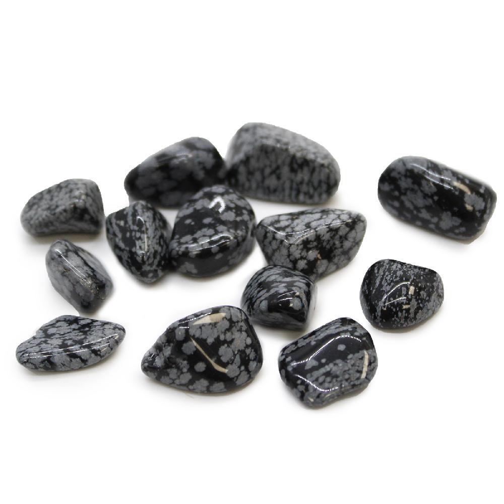ancient wisdom 24x M Tumble Stone - Obsidian Snowflake