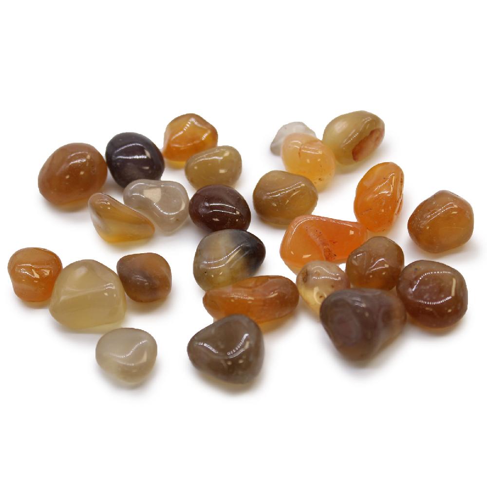 ancient wisdom 24x Small African Tumble Stone - Carnelian Agate - Mozambique