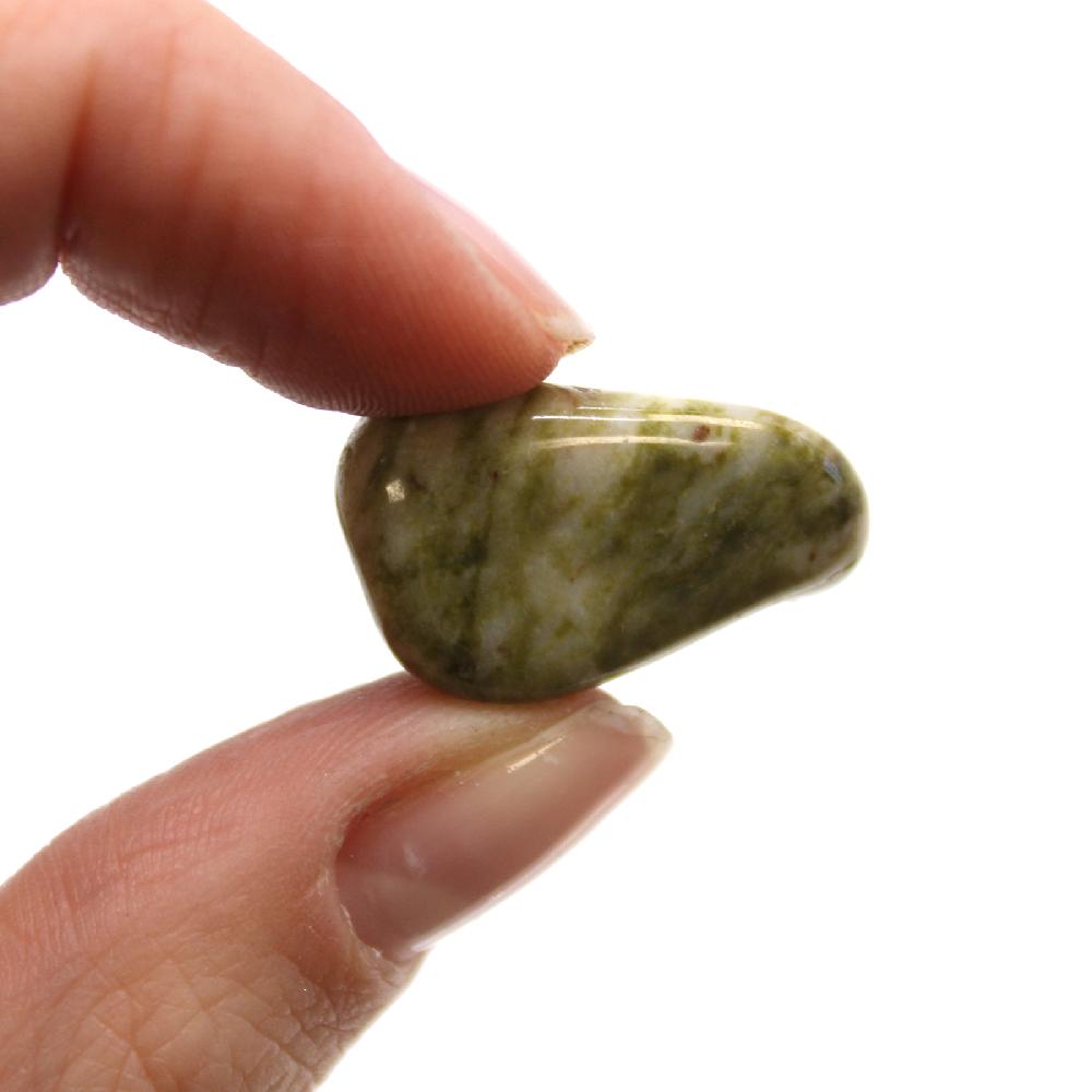 Ancient Wisdom 24x Small African Tumble Stone - Epidote Snowflake