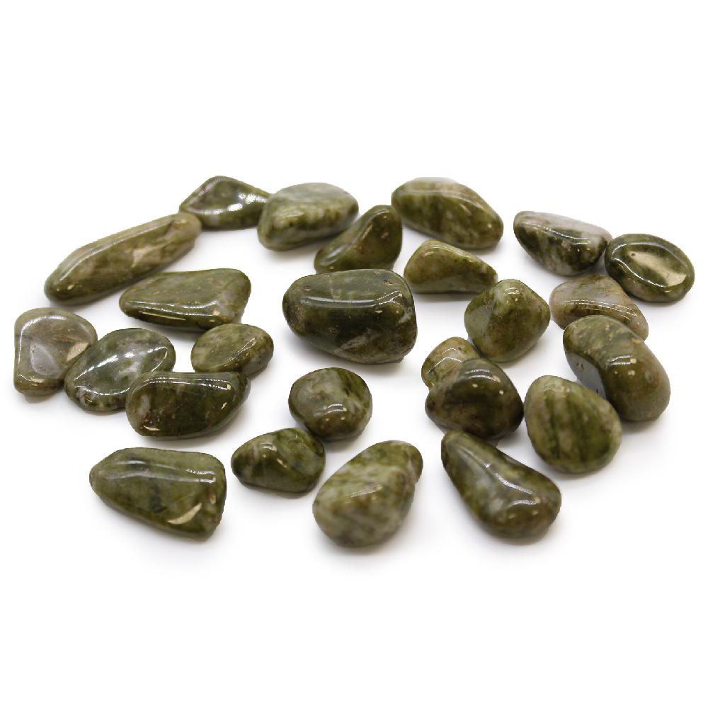ancient wisdom 24x Small African Tumble Stone - Epidote Snowflake