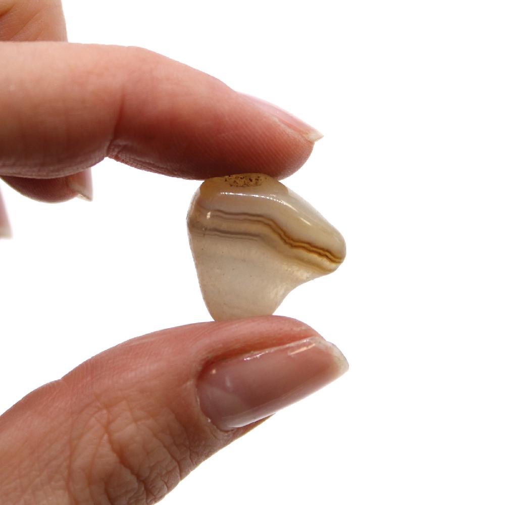 Ancient Wisdom 24x Small African Tumble Stone - Grey Agate - Botswana