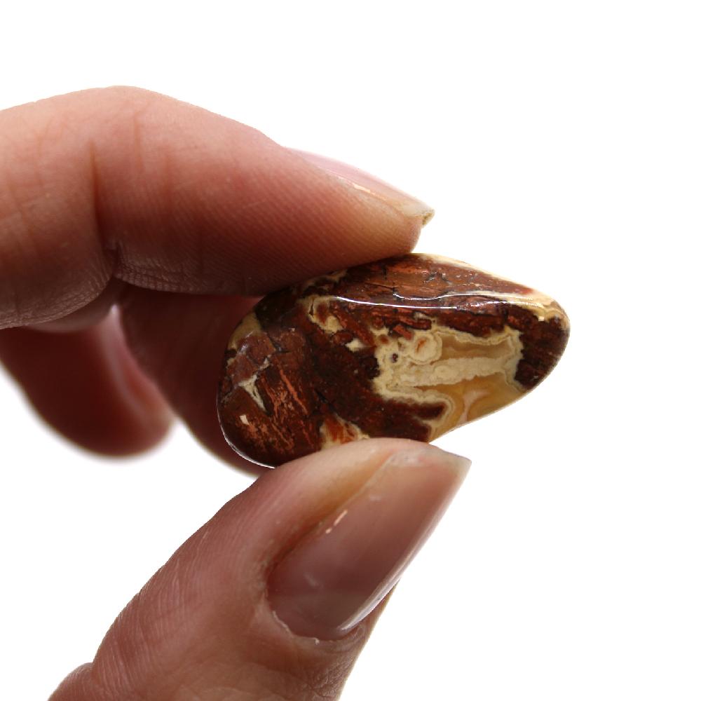 Ancient Wisdom 24x Small African Tumble Stone - Light Jasper - Brecciated