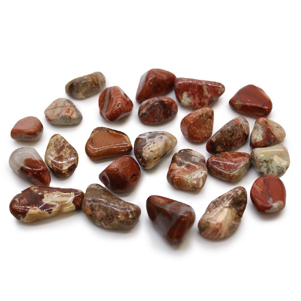 ancient wisdom 24x Small African Tumble Stone - Light Jasper - Brecciated