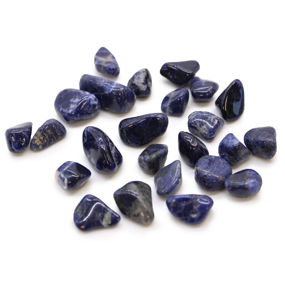 ancient wisdom 24x Small African Tumble Stone - Sodalite - Pure Blue