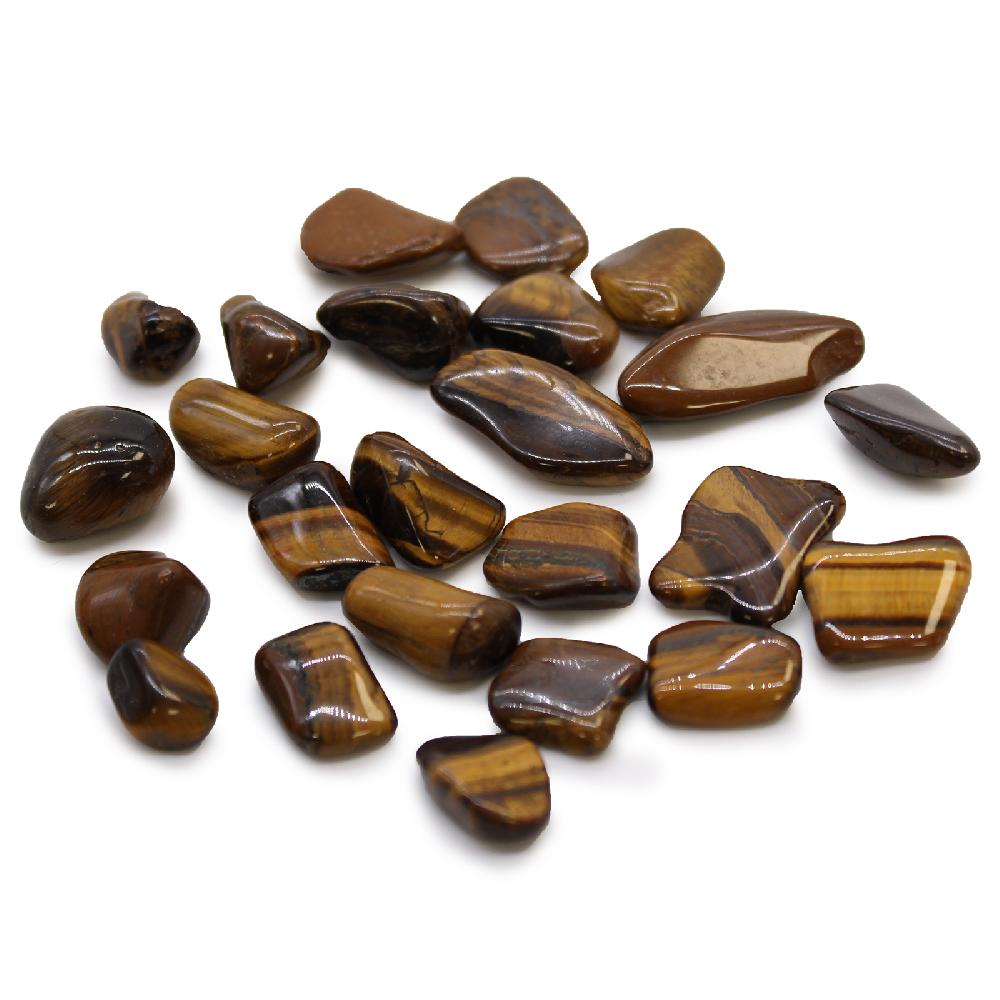 ancient wisdom 24x Small African Tumble Stone - Tigers Eye - Golden