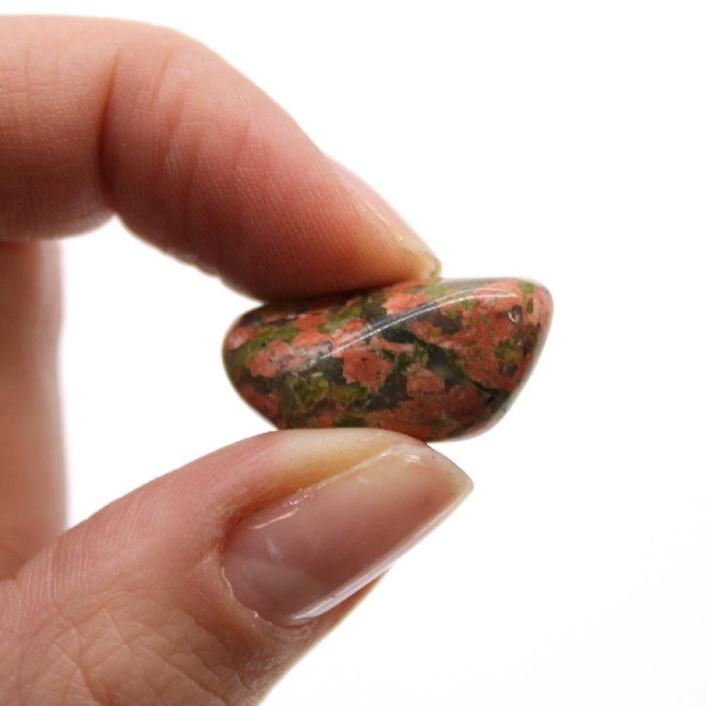 Ancient Wisdom 24x Small African Tumble Stone - Unakite