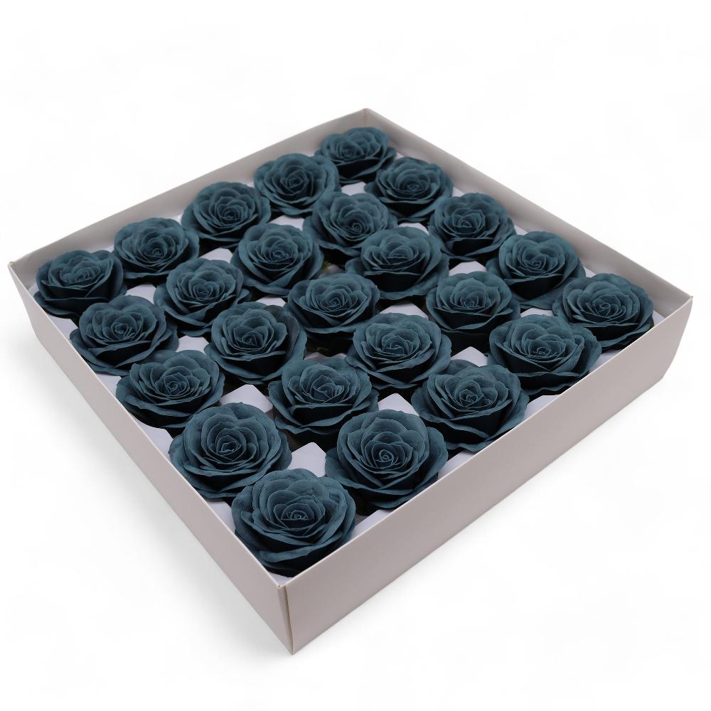 ancient wisdom 25x Craft Soap Flower - Lrg (7-Layer) Vintage Rose - Ironhead Teal