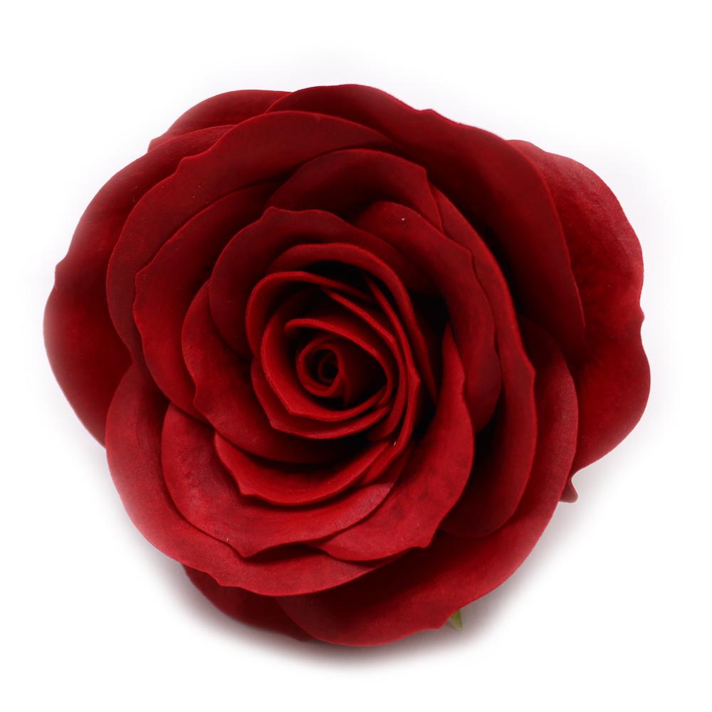 Ancient Wisdom 25x Craft Soap Flower - Lrg (7-Layer) Vintage Rose - Midnight Scarlet
