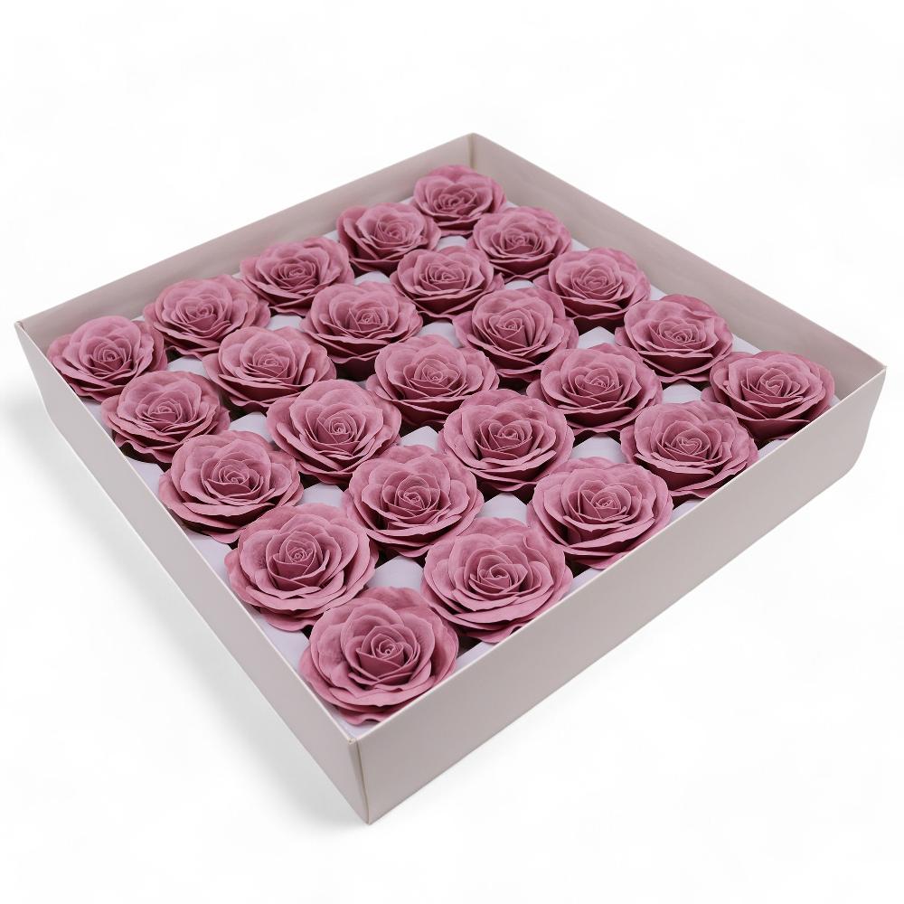 ancient wisdom 25x Craft Soap Flower - Lrg (7-Layer) Vintage Rose - Operetic Mauve
