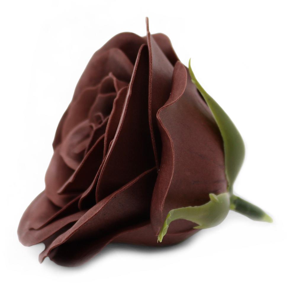 Ancient Wisdom 25x Craft Soap Flower - Lrg (7-Layer) Vintage Rose - Royal Chocolate