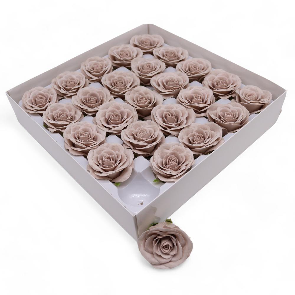 Ancient Wisdom 25x Craft Soap Flower - Lrg (7-Layer) Vintage Rose - Somersett Beige