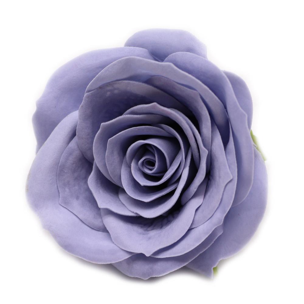 Ancient Wisdom 25x Craft Soap Flower - Lrg (7-Layer) Vintage Rose - Steal Blue