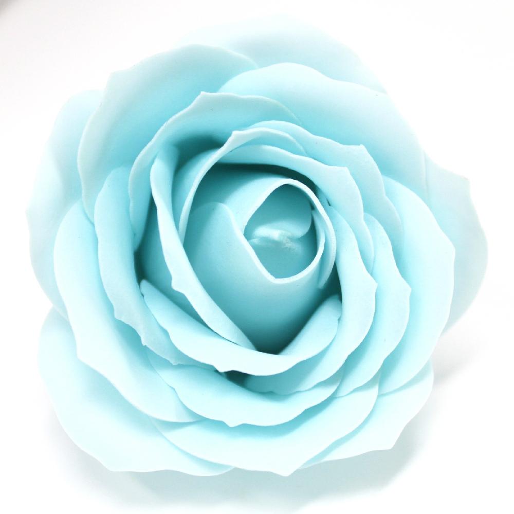 Ancient Wisdom 25x Craft Soap Flowers - Lrg Rose - Baby Blue
