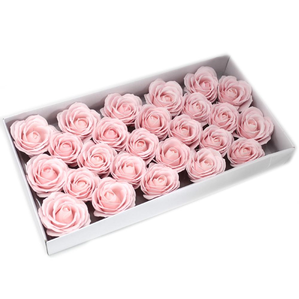 ancient wisdom 25x Craft Soap Flowers - Lrg Rose - Pink