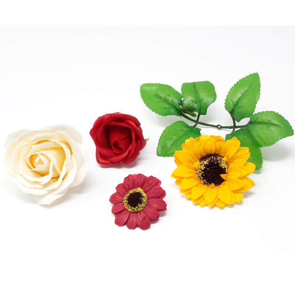 Ancient Wisdom 25x Craft Soap Flowers - Lrg Rose - Rose