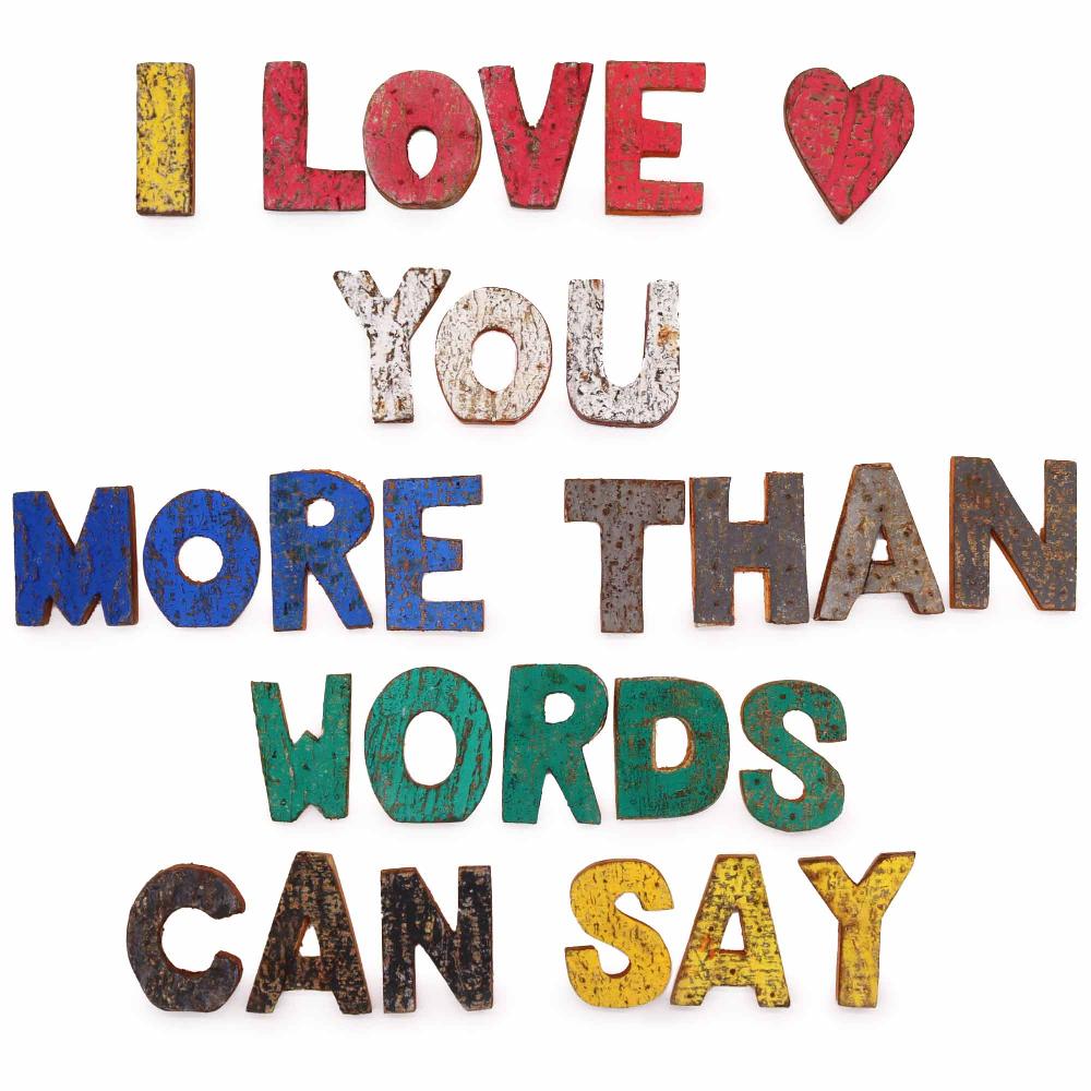 ancient wisdom 28x Colour Rustic Bark - I LOVE YOU MORE THAN WORDS CAN SAY (28)