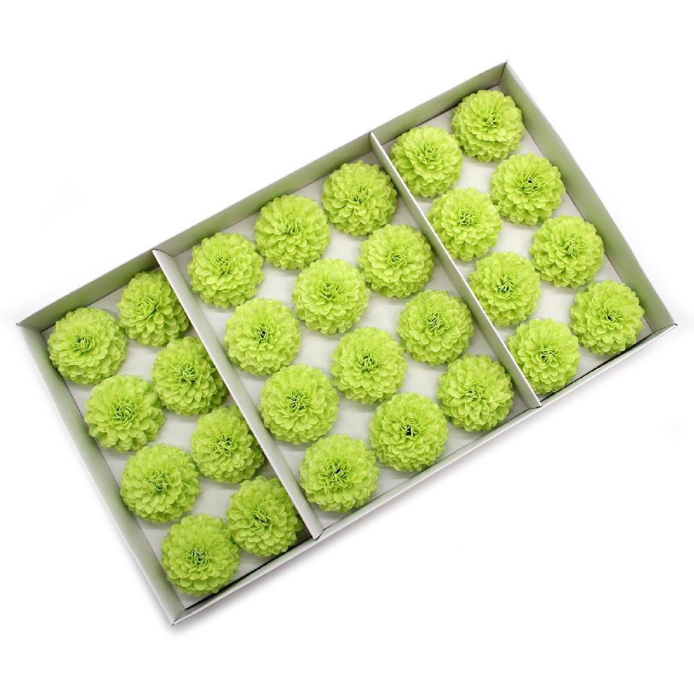ancient wisdom 28x Craft Soap Flower - Small Chrysanthemum - Light Green