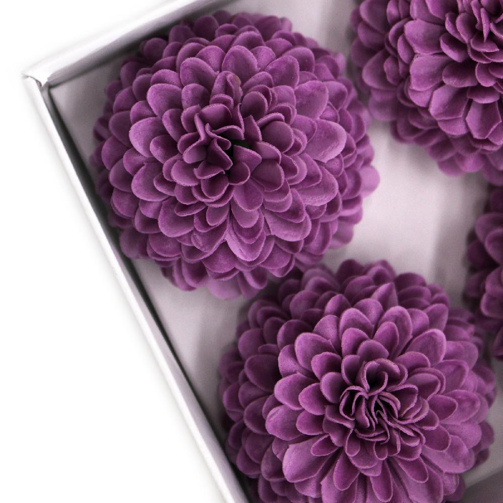 Ancient Wisdom 28x Craft Soap Flower - Small Chrysanthemum - Purple