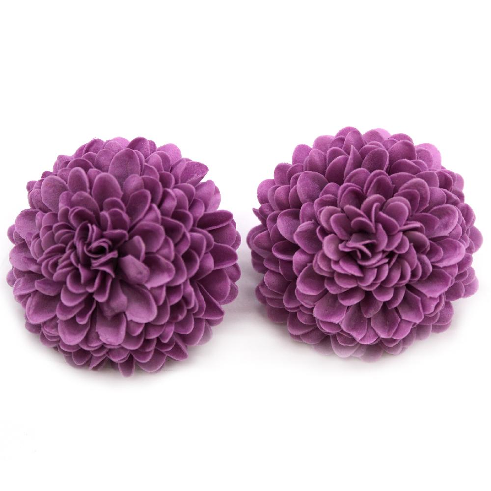 Ancient Wisdom 28x Craft Soap Flower - Small Chrysanthemum - Purple
