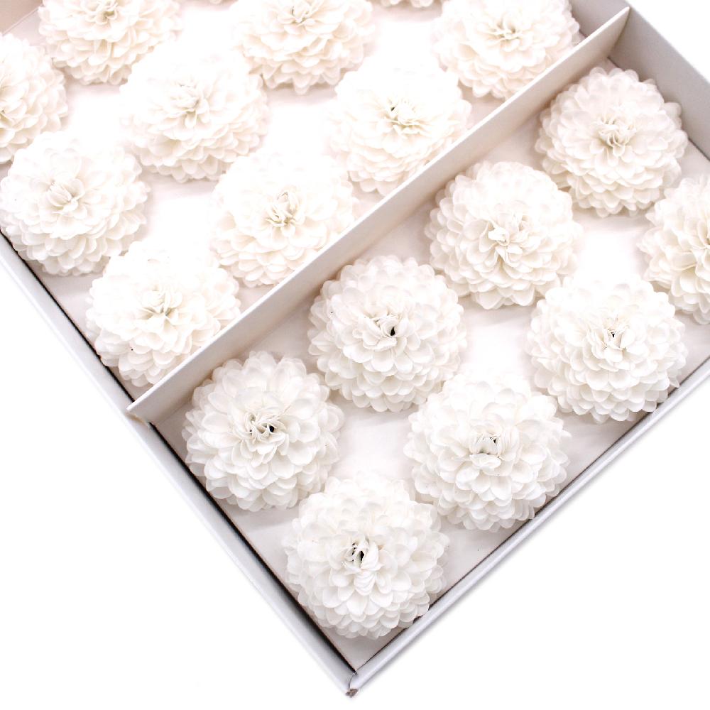 Ancient Wisdom 28x Craft Soap Flower - Small Chrysanthemum - White