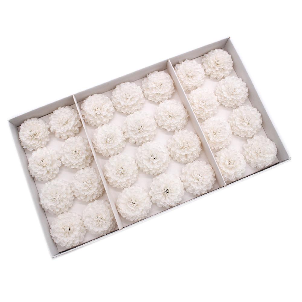 ancient wisdom 28x Craft Soap Flower - Small Chrysanthemum - White