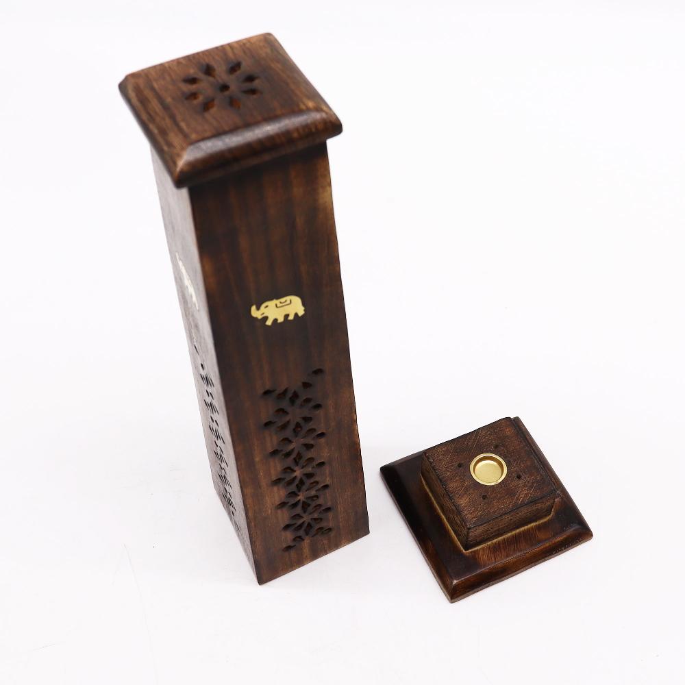 Ancient Wisdom 2x Box Of 2 Tapered Incense Tower - Mango Wood