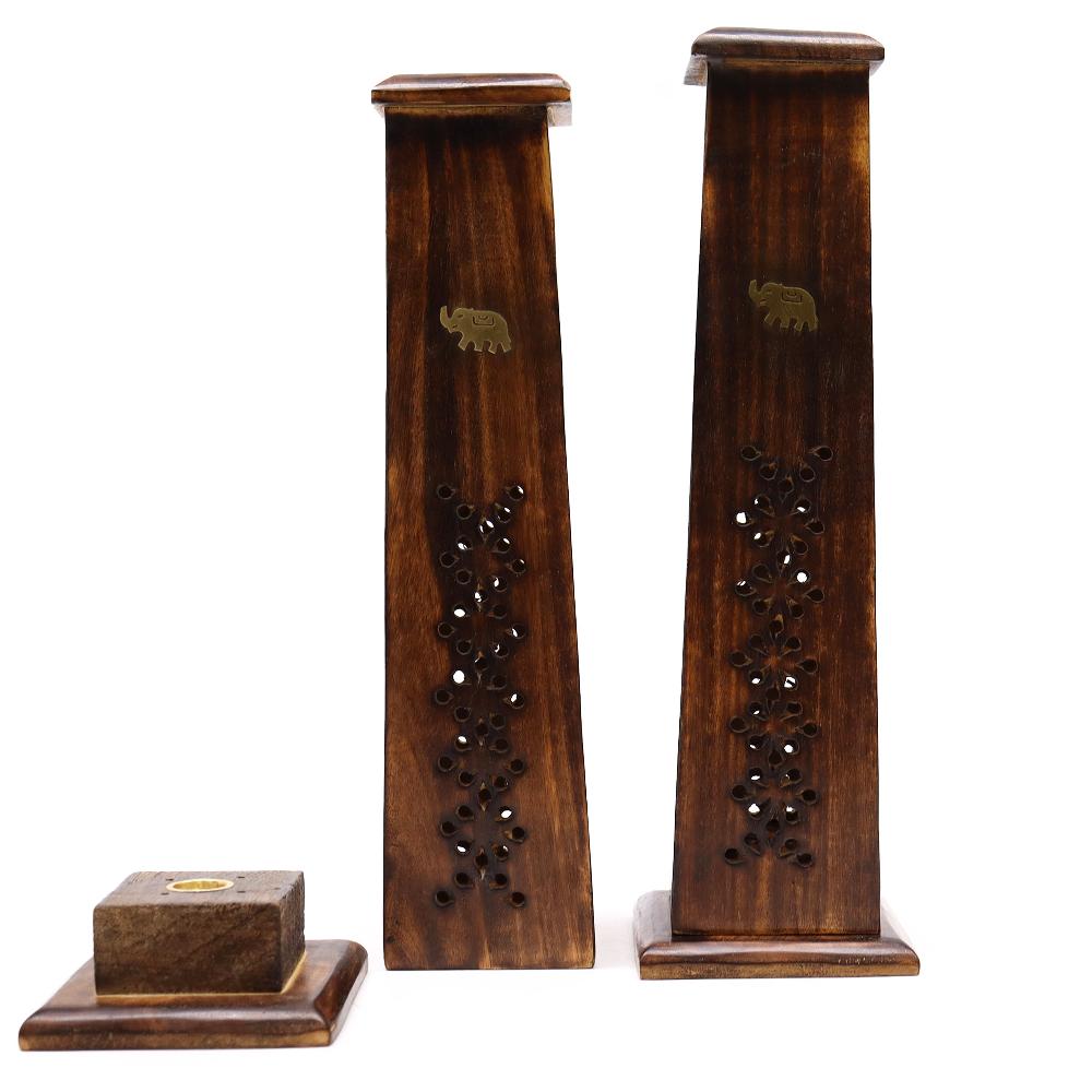 ancient wisdom 2x Box of 2 Tapered Incense Tower - Mango Wood