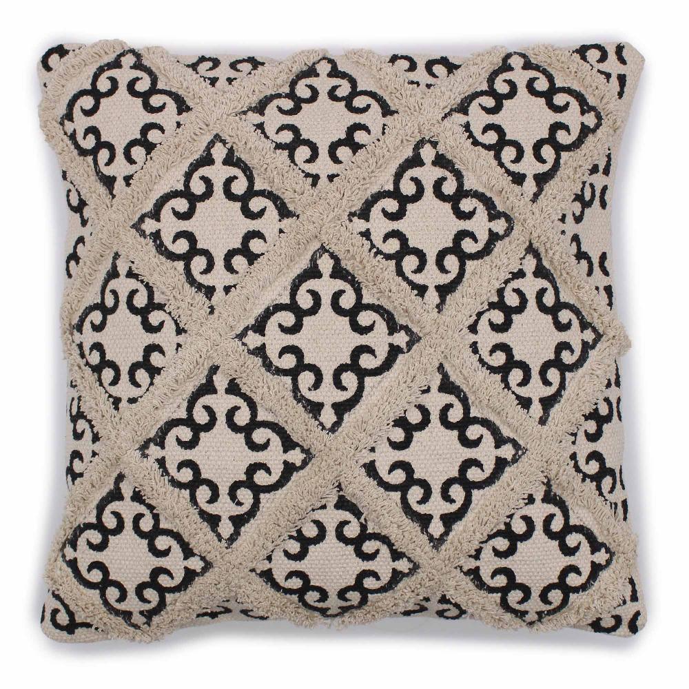 ancient wisdom 2x Classic Cushion Cover - Lux Criss-Cross & Print - 45x45cm