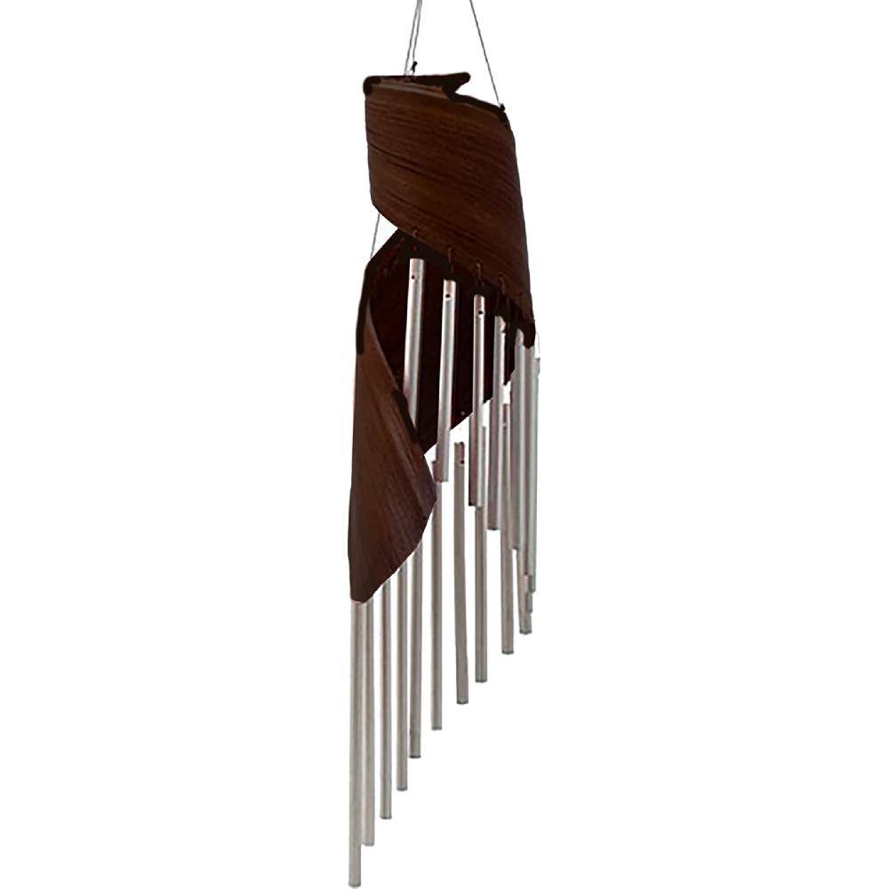 ancient wisdom 2x Coconut Leaf Wind Chimes - Chocolate
