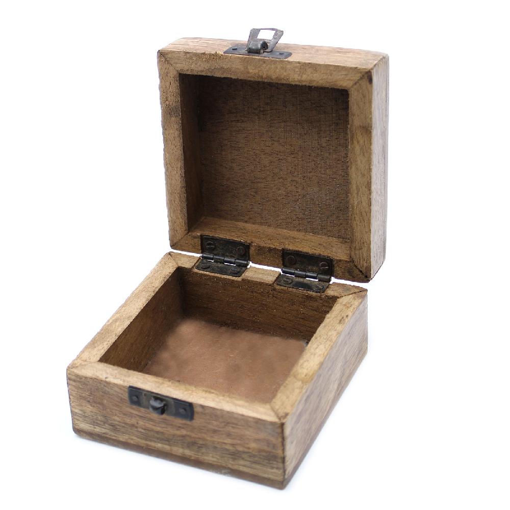 Ancient Wisdom 2x White Washed Wooden Box - 4x4 Slavic Design