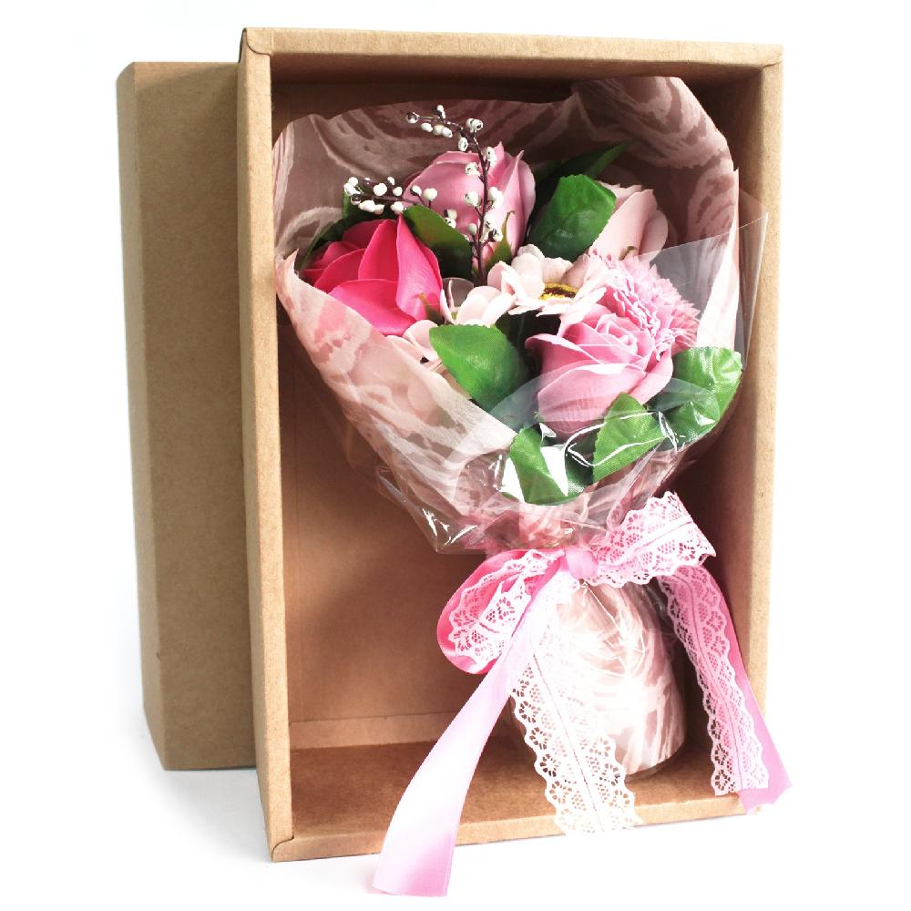 ancient wisdom 36x Boxed Hand Soap Flower Bouquet - Pink (Full Carton)