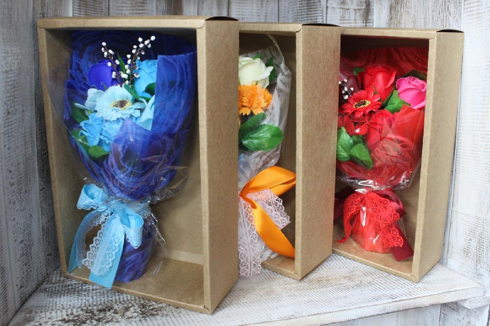 Ancient Wisdom 36x Boxed Hand Soap Flower Bouquet- Red (Full Carton)