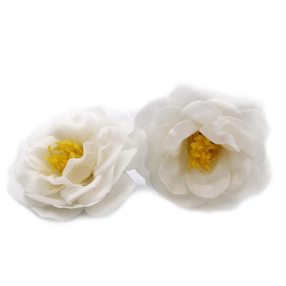 Ancient Wisdom 36x Craft Soap Flower - Camellia - White