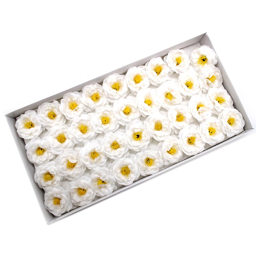 ancient wisdom 36x Craft Soap Flower - Camellia - White